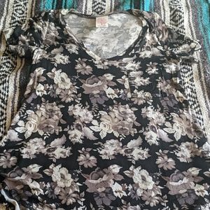 Modcloth dark floral top